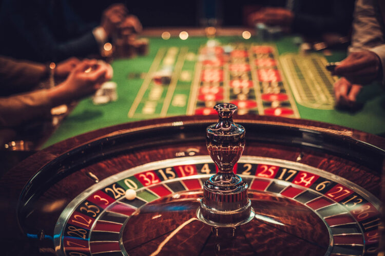 Traditional casino games. Roulette and poker.